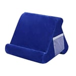 Multi-Angle Tablet Stand Pillow Soft Pillow Tablet Cushion Holder, Portable Triangle Wedge Tablets for Bed Desk Car Sofa Lap Floor Couch, suit for eReaders, Smartphones, Magazines (Sapphire)
