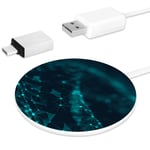 MUOOUM Abstract Polygonal Space Fast Wireless Charger, Wireless Charging Pad 10W Unibody Fast Charging Pad Compatible for iPhone, airpods or any Qi enabled Smartphone