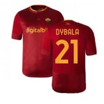 22-23 Roma tröja Dybala nr 21 hemma Serie A fotbollströja L