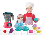 Kids Pretend Play Kitchen Appliance Juicer & Mixer Blender with light and sound