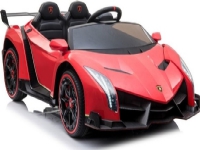 Lean Cars Dobbel elbil for barn Lamborghini Veneno, rød
