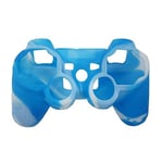 OSTENT Camouflage Silicone Skin Case Cover Compatible for Sony PS2/3 Wireless/Wired Controller - Color Blue