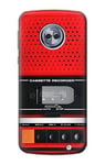 Red Cassette Recorder Graphic Case Cover For Motorola Moto G6 Plus