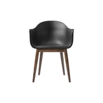 Harbour Dining Chair Wood Base Upholstered, Dark Stained Oak/dakar 0842