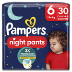 Couches-culottes Baby-dry Night Pants Pour La Nuit Taille 6 15kg+ Pampers - Le Paquet De 30 Couches