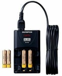 Olympus BC-400 Genuine AAA Charger with 4x Batteries for Olympus Voice Recorders