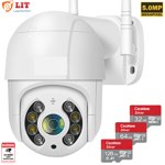 5MP PTZ Wifi IP Camera Waterproof Dome Smart LED Night Vision Motion Alarm Plain
