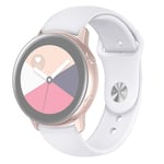 Beilaishi For Samsung Galaxy Watch Active2 Bluetooth Version 40mm Smart Watch Solid Color Silicone Wrist Strap Watchband(Pink) replacement watchbands (Color : White)