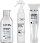 REDKEN Acidic Bonding Concentrate Shampoo, Lightweight Liquid Conditioner & Leav