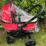 PVC Raincover Rain Cover with Zip Access Fits I candy Peach 3 Pram or Pushchair