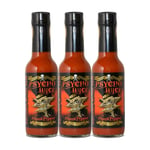 Set Of 3 Psycho Juice 148ml Bottles: Ghost Pepper Extremely Hot Chilli Sauces