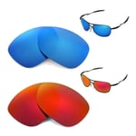 Walleva Polarized Fire Red+Ice Blue Lenses 4 Oakley New Crosshair(2012 & after)