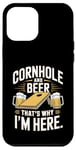 Jeu et soirée de beuverie dans le jardin Cornhole and Beer Coque pour iPhone 12 Pro Max
