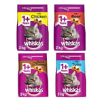 Whiskas 1+ Complete Adult Cat Dry Food Biscuits With Chicken Beef Tuna Duck 2kg