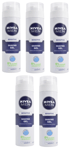 5 x Nivea Men Sensitive Skin Shaving Gel 200ml Chamomile & Witch Hazel Extract