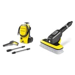 Bundle of Kärcher K 4 Classic Pressure Washer + Kärcher WB 7 Plus 3-in-1 Corded Electric Wash Brush, 3 Functions: Foam Jet, High-Pressure Flat Spray Nozzle, Soft Brush