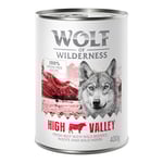 Ekonomipack: Wolf of Wilderness Adult - Single Protein 24 x 400 g - High Valley - Beef Pure