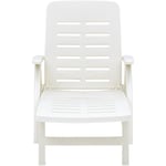 Doc&et² - Chaise longue pliable Plastique Blanc - Blanc