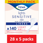 Best Lights by TENA Light Liners & Dribbles 5 Packs of 28 Pads for Ladies 60ml
