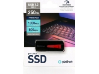 Platinet SSD PLATINET PMFSSD250 bärbar disk, pendrive 250GB USB 3.2