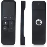 Smalt fjärrkontrollskydd i silikon kompatibelt med Apple TV 4:e generationen. (Svart)