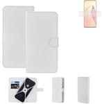 Protective cover for Oppo Reno8 Pro Wallet Case white flipcover flipcase