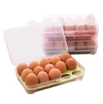 Kitchen Refrigerator Single Layer 15 Eggs Container Storage Box Fridge Organizer Box (random Color)