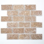 mosaik ws face brick inula noce antiq travertine 4,8x10x1