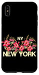 iPhone XS Max Cute Floral New York City with Graphic Design Roses Flower Case