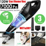 7000PA Wet&Dry Car Home Vacuum Cleaner Rechargeable Handheld Hoover Cordless Vac