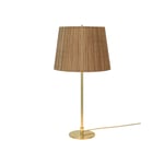 Gubi - 9205 Table Lamp Base: Brass, Shade: Bamboo Untreated - Bordslampor