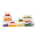 Premier Housewares Rectangular Food Storage Containers with Lids, Set of 5, W26cm x D15cm x H10cm