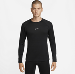 Nike Men's Long-sleeve Top Pro Warm Juoksuvaatteet BLACK/WHITE