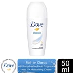 Dove Classic Roll On Anti-Perspirant up to 48H of Sweat & Odour Protection, 50ml