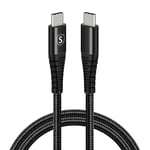 SiGN USB-C till USB-C Kabel 5A, 100W, 1m - Svart