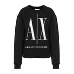 Armani Exchange Women's Icon Project Sweatshirt, Black (Black 1200), S UK
