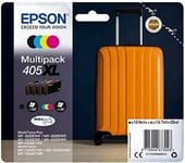 Genuine Epson 405XL Suitcase BCMY Multi Pack Ink Cartridges For Workforce