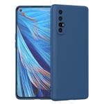 FUNMAX+ Oppo Find X2 Neo 5G Case, Silicone Cover with [Camera Protection] [Micro-Fiber Lining] Anti-Scratch Slim Fit Rubber Gel Phone Case for Oppo Find X2 Neo (Blue)