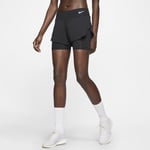 The Nike Eclipse Shorts offer flexible, moisture-wicking breathability for the long haul. Stretchy inner shorts provide a lightly compressive feel, while unique pocketing system keeps your essentials close at hand. This product is made from least 50% recycled polyester. Women's 2-in-1 Running - Black