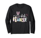 Stethoscope Scrub Nurse Life Easter Day Cute Bunny Long Sleeve T-Shirt