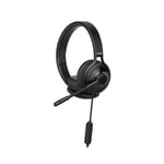 Philips TAH3155BK USB On-Ear Headphones - Black with Microphone