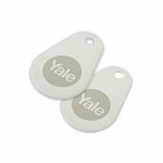 Yale Smart Door Lock Key Tags Keyless Enrey Home Security Tag Pack Of 2 White