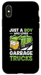 iPhone X/XS Just A Boy Who Loves Garbage Trucks Trash Love Truck Boys Case