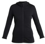 Icebreaker Quantum IV LS Zip Hood Women Black-IB001 S - Fri frakt