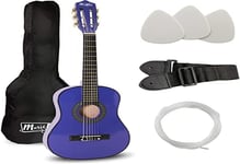 1/2 Size Classical Acoustic Guitar for Kids Learners Beginner 6 String, Bag Blu