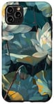Coque pour iPhone 11 Pro Max Style de peinture à l'huile de fleurs de lotus Art Design
