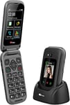 TTfone TT970 Whatsapp 4G Écran Tactile pour Sénior Touches Grande Taille Téléphone Portable à Clapet - avec Appareil Photo 8MP et Compatible avec Appareils Auditifs et Bouton d’Appel d’Urgence