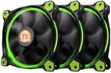 Riing 12 LED Green 3x120 mm Case Fan CL-F055-PL12GR-A