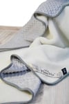2 in 1 ! WOOLAMRKED MERINO WOOL Baby Blanket Cashmere Blanket, Wool Duvet Natural COT Bed Blanket Baby Duvet Toddler (100 x 140 cm, Navy Blue)
