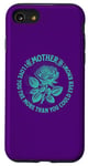Coque pour iPhone SE (2020) / 7 / 8 Rose élégante avec citation inspirante « Mother Love » Violet